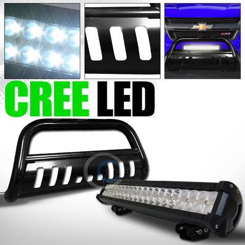 BLK BULL BAR BUMPER GRILL GUARD+120W CREE LED FOG LIGHT WB 2015+ COLORADO/CANYON