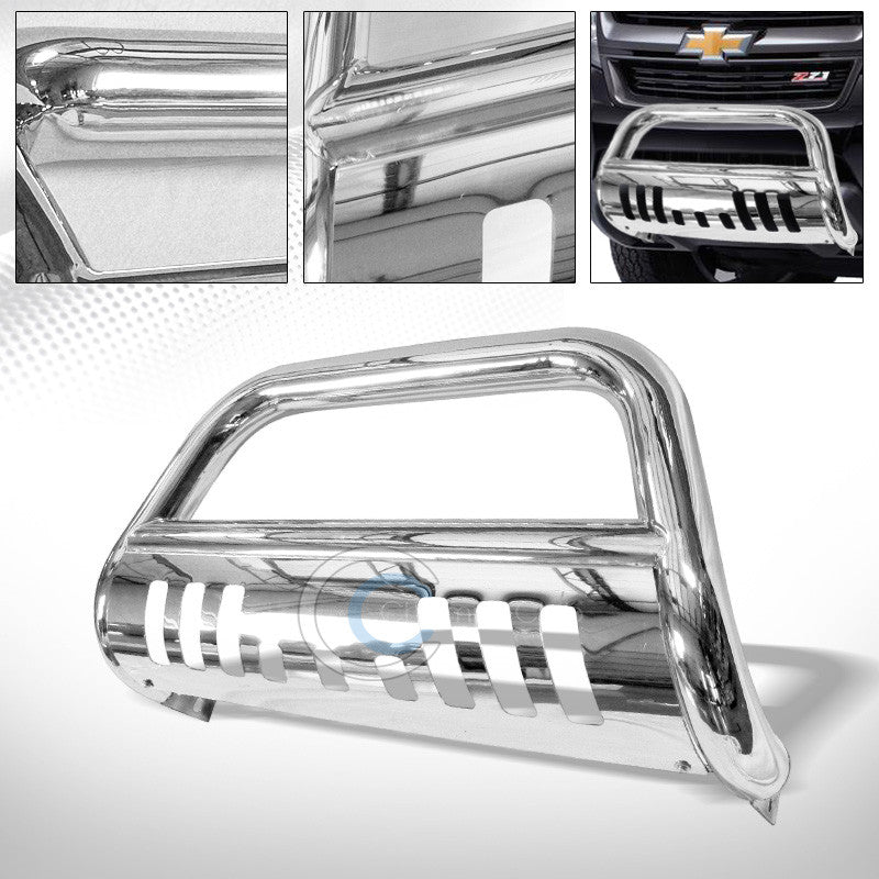 CHROME STEEL BULL BAR BRUSH PUSH BUMPER GRILL GRILLE GUARD 15-17 COLORADO/CANYON