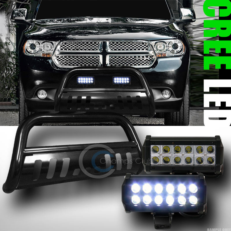 BLK BULL BAR GRILL GRILLE GUARD+36W CREE LED LIGHTS 2011+ DURANGO/GRAND CHEROKEE
