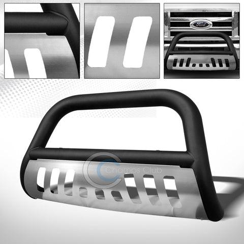 MATTE BLACK BULL BAR GRILL GRILLE GUARD+SKID 08-11 FORD ECONOLINE E150/E250/E350