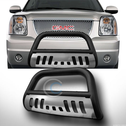 MATTE BLK BULL BAR BUMPER GRILL GRILLE GUARD+SS SKID 07-13 14 ESCALADE/AVALANCHE