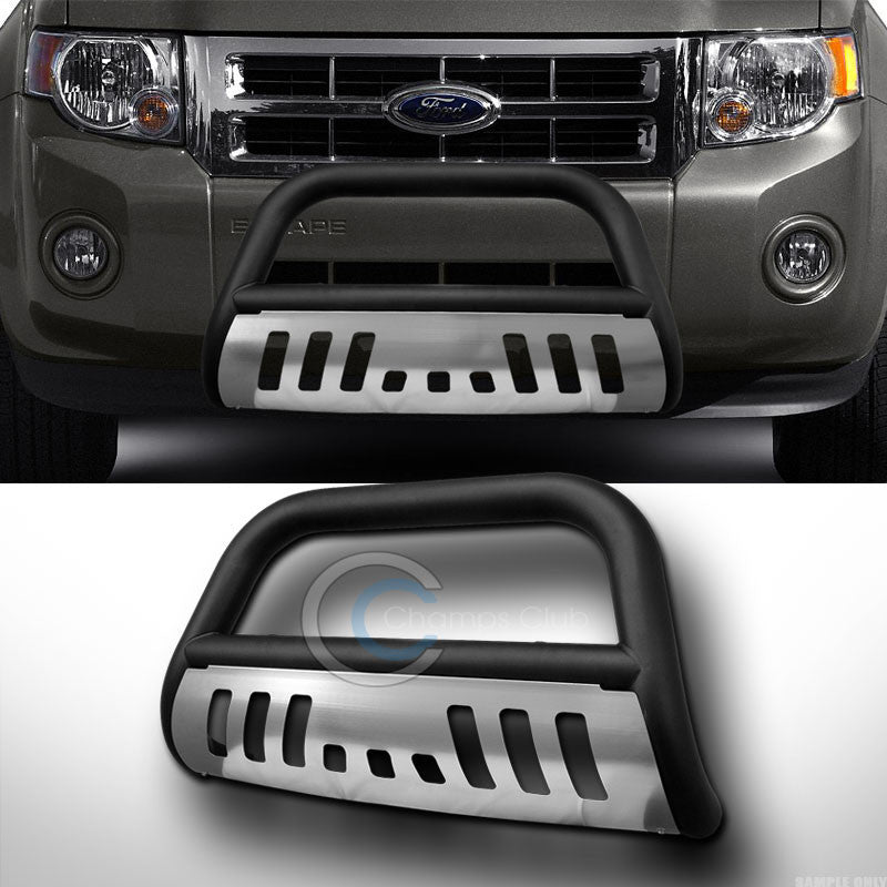 MATTE BLK BULL BAR BUMPER GRILL GRILLE GUARD w/SS Skid 08-12 FORD ESCAPE/TRIBUTE