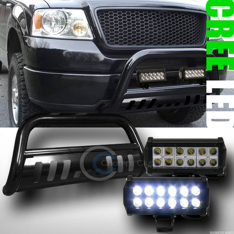 BLK BULL BAR BUMPER GUARD+36W CREE LED FOG LIGHTS 1997-2004 F150/F250/EXPEDITION