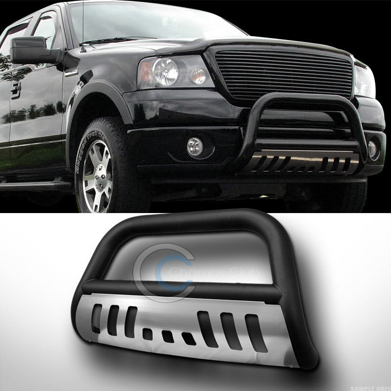 MATTE BLACK HD BULL BAR BUMPER GRILLE GUARD W/SS SKID 97-03 FORD F150/EXPEDITION