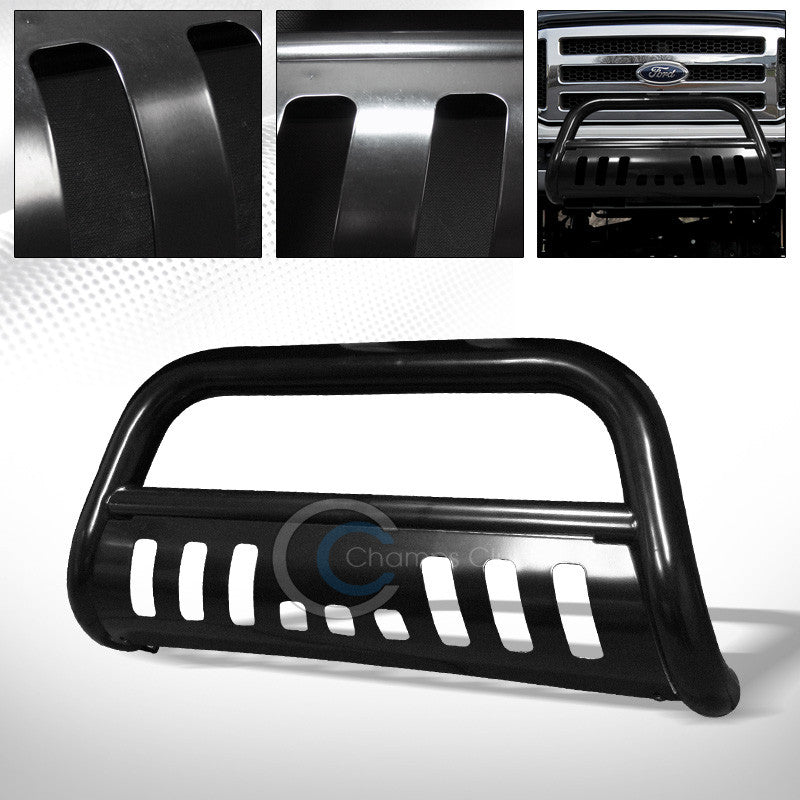 BLK STEEL BULL BAR BRUSH PUSH BUMPER GRILL GRILLE GUARD 2005-2007 FORD F250/F350