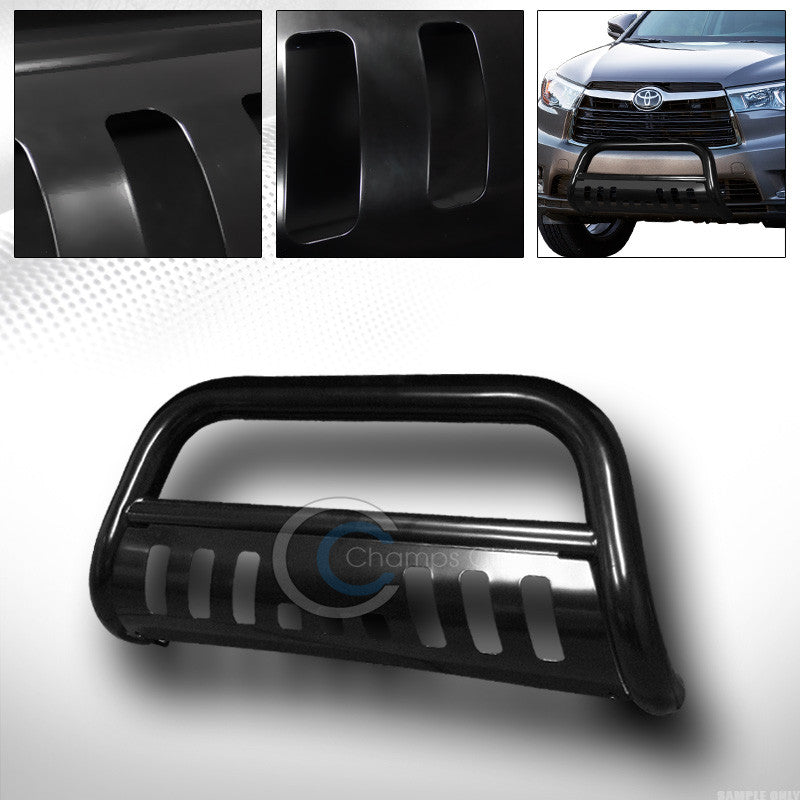 BLACK HD BULL BAR BRUSH PUSH BUMPER GRILL GRILLE GUARD 14-16 TOYOTA HIGHLANDER