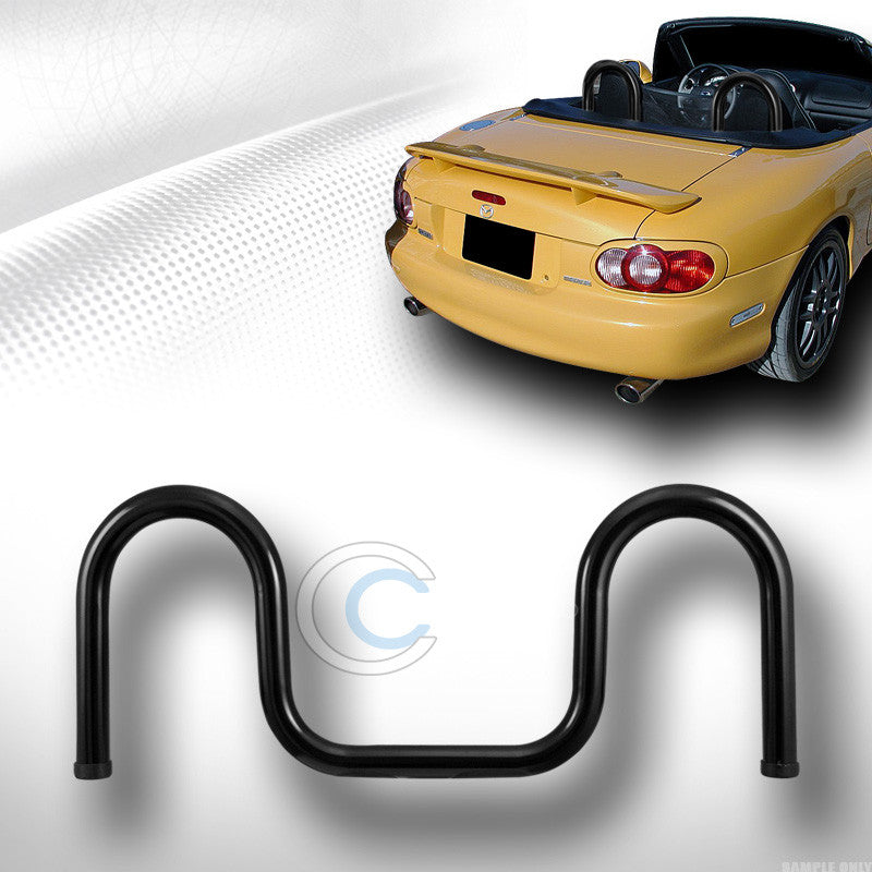 JDM BLACK STEEL TUBE REAR SEAT CAGE SAFETY ROLL BAR KIT 89/90-05 MAZDA MIATA MX5