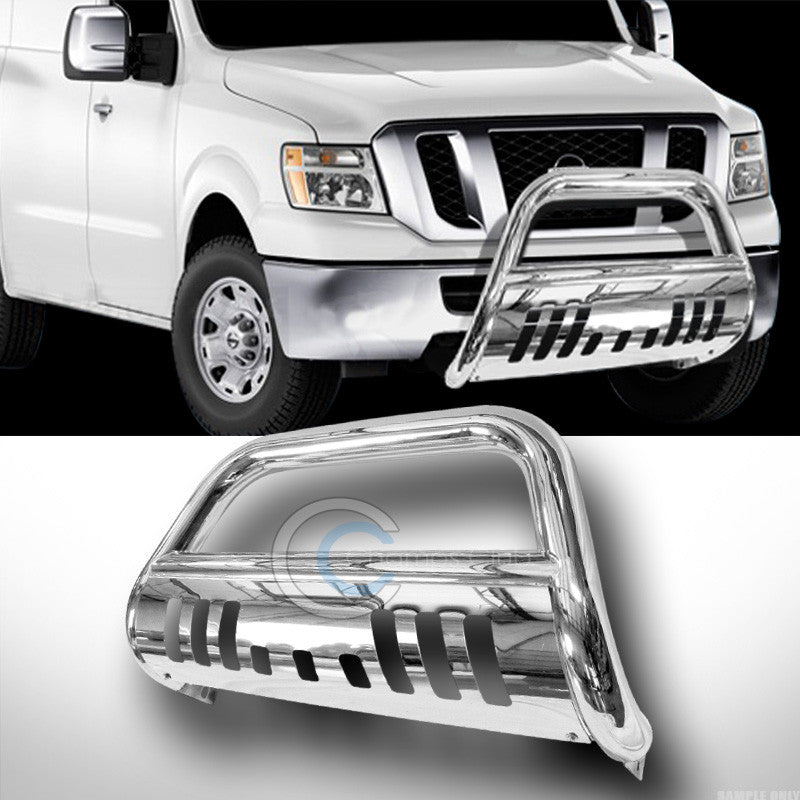 CHROME BULL BAR BRUSH PUSH BUMPER GRILLE GRILL GUARD FOR 12-16 NISSAN NV NV1500