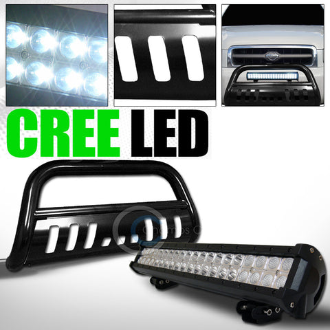 BLK BULL BAR BUMPER GRILL GUARD+120W CREE LED FOG LIGHT FOR 1999-2004 PATHFINDER