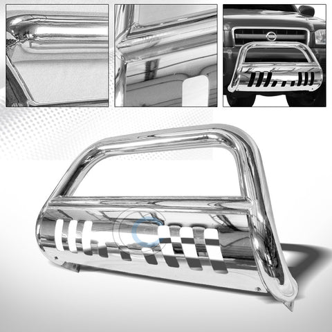 CHROME BULL BAR BRUSH PUSH BUMPER GRILL GRILLE GUARD FOR 99-04 NISSAN PATHFINDER