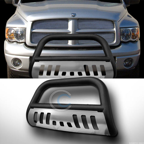 MATTE BLK BULL BAR BRUSH BUMPER GRILL GRILLE GUARD SS Skid 02-05/03-09 DODGE RAM