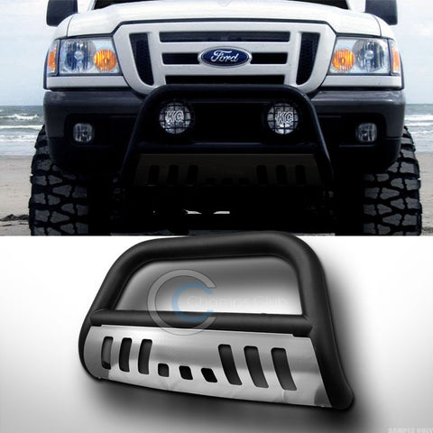 MATTE BLACK HD BULL BAR BUMPER GRILL GUARD W/SS SKID PLATE 98-11 FORD RANGER