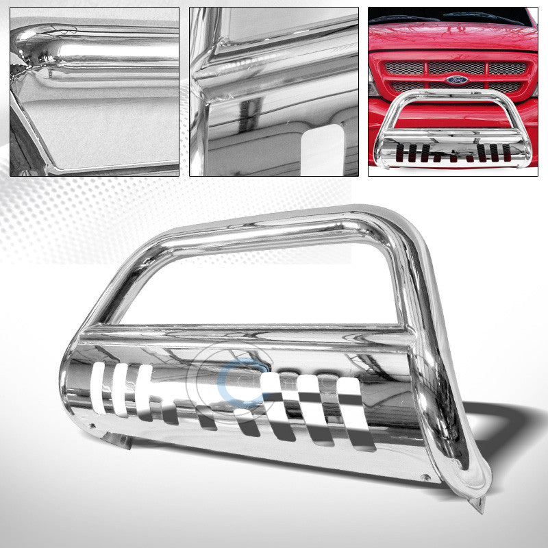 CHROME STEEL BULL BAR BRUSH PUSH BUMPER GRILL GRILLE GUARD 98-10 11 FORD RANGER