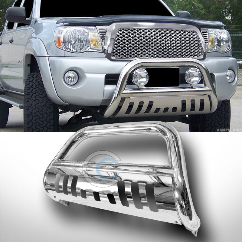 CHROME BULL BAR BRUSH PUSH BUMPER GRILL GRILLE GUARD 07-10 SILVERADO/SIERRA HD