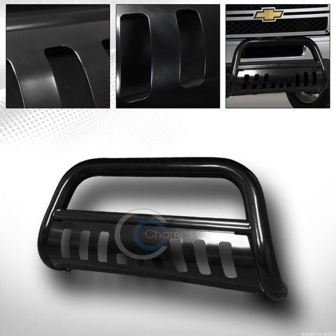 BLACK BULL BAR BRUSH PUSH BUMPER GRILL GRILLE GUARD 11-13 14 SILVERADO/SIERRA HD