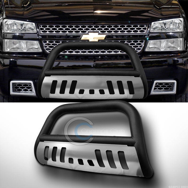 MATTE BLK BULL BAR BUMPER GRILL GRILLE GUARD SS Skid 99-06 SILVERADO/SIERRA 1500