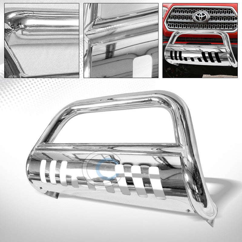 CHROME STEEL BULL BAR BRUSH PUSH BUMPER GRILL GRILLE GUARD 16 17 TOYOTA TACOMA