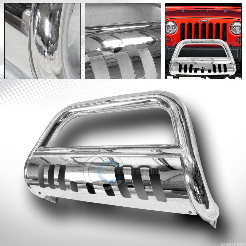 CHROME HD BULL BAR BRUSH PUSH BUMPER GRILL GRILLE GUARD 10-15 JEEP WRANGLER JK