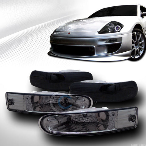 DEPO SMOKE TINT FRONT SIGNAL PARKING+REAR BUMPER BACKUP LIGHT 00-02 MITS ECLIPSE