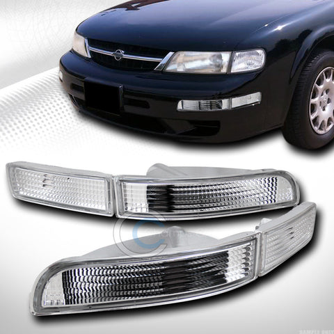 CRYSTAL CLEAR FRONT SIGNAL PARKING BUMPER LIGHTS LAMPS FOR 95-99 NISSAN MAXIMA