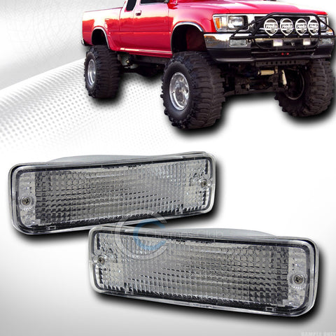 CRYSTAL CLEAR SIGNAL BUMPER LIGHTS LAMPS 89-95 TOYOTA HILUX PICKUP/90-91 4RUNNER