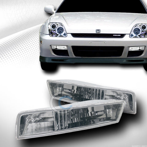 CHROME CLEAR LENS FRONT SIGNAL PARKING BUMPER LIGHTS LAMP YD 97-01 HONDA PRELUDE