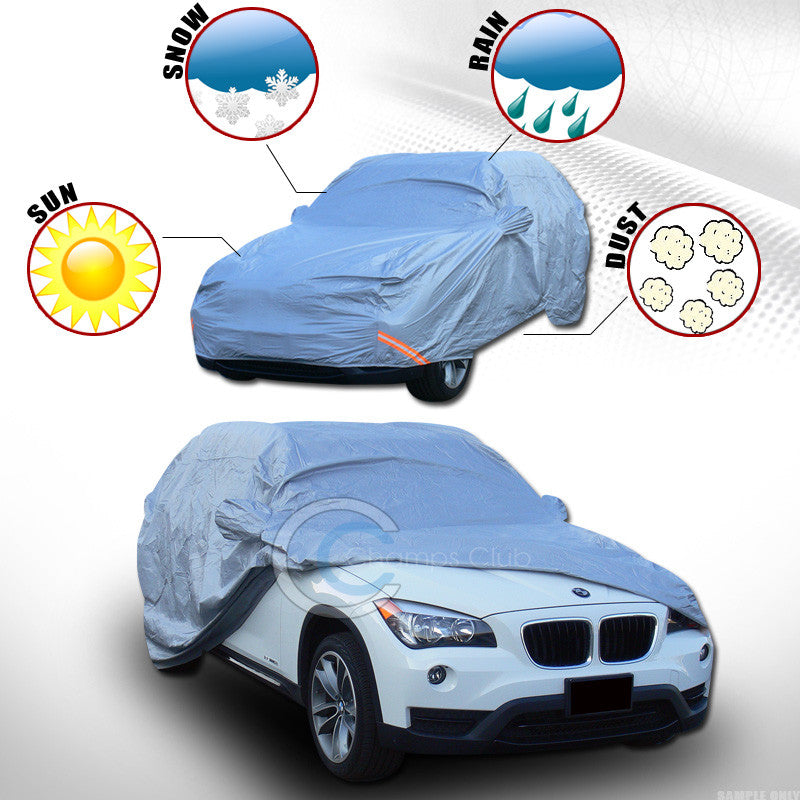 4600MM 4 LAYER WATERPROOF ANTI UV RAIN RESISTANT SUV CAR COVER+MIRROR POCKET CA1