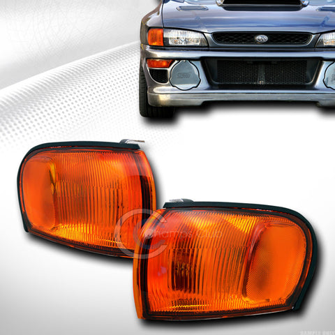 JDM AMBER LENS TURN SIGNAL PARKING CORNER LIGHTS LAMPS FOR 95-01 SUBARU IMPREZA