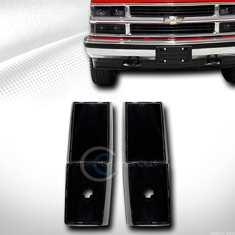 BLACK CLEAR SIGNAL PARKING CORNER LIGHT LAMPS 88-93 CHEVY/GMC C10 C/K PICKUP/SUV