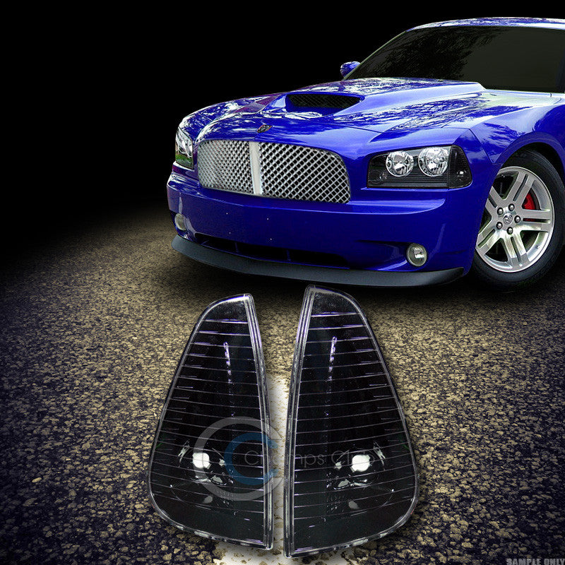 BLACK CLEAR LENS TURN SIGNAL PARKING CORNER LIGHTS LAMPS 05/06-10 DODGE CHARGER