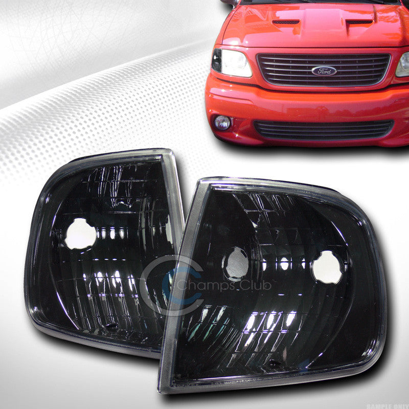 BLACK CLEAR SIGNAL PARKING CORNER LIGHTS LAMPS K2 97-02 03 FORD F150 EXPEDITION