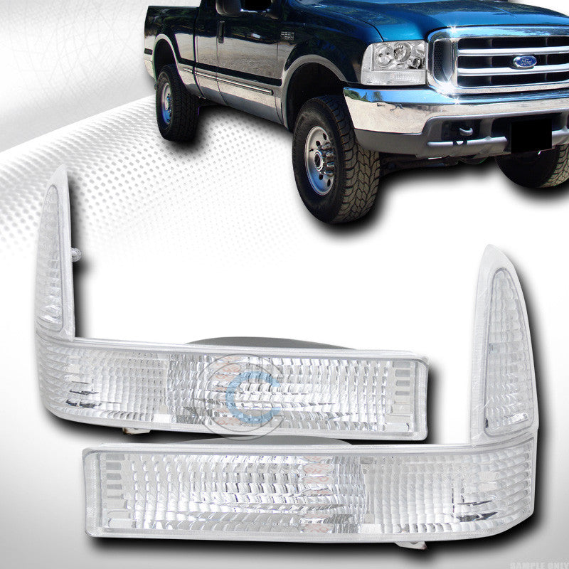 CRYSTAL CLEAR SIGNAL BUMPER CORNER LIGHTS LAMPS K2 99/00-04 FORD F250 EXCURSION