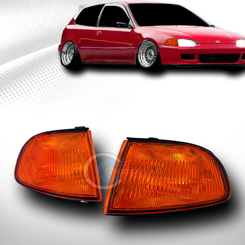 JDM AMBER LENS SIGNAL PARKING CORNER LIGHTS LAMPS YD 92-95 HONDA CIVIC 2D/3D EG6