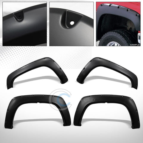 MATTE BLK POCKET BOLT STYLE FENDER FLARE COVER JR 88-00 CHEVY/GMC C10 C/K PICKUP