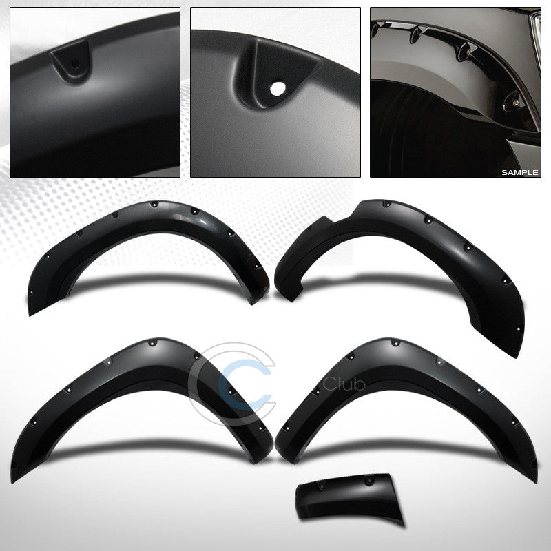 BLK POCKET RIVET STYLE FENDER FLARE KIT COVER 5P FOR 04-15 TITAN BEDSIDE TOOLBOX