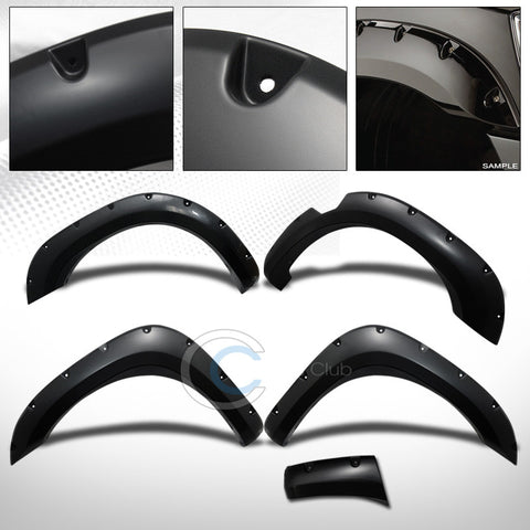 BLK POCKET RIVET STYLE FENDER FLARE KIT COVER 5P FOR 04-15 TITAN BEDSIDE TOOLBOX