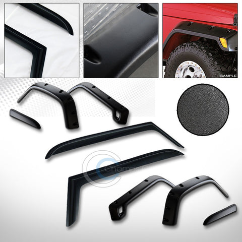 SANDBLAST BLK POCKET FENDER FLARES 6