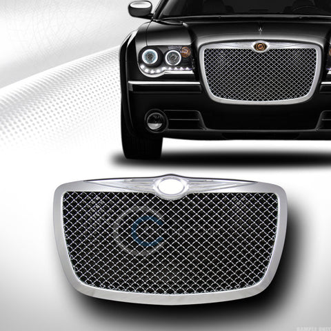 CHROME MESH FRONT HOOD BUMPER GRILL GRILLE COVER ABS 04/05-10 CHRYSLER 300 300C