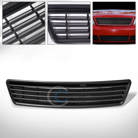 BLACK HORIZONTAL FRONT HOOD BUMPER GRILL GRILLE GUARD COVER ABS 98-01 AUDI A6 C5