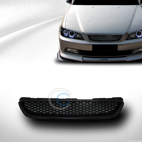 JDM-R BLK MESH FRONT HOOD BUMPER GRILL GRILLE ABS 1998-2002 ACCORD 2D 2DR COUPE