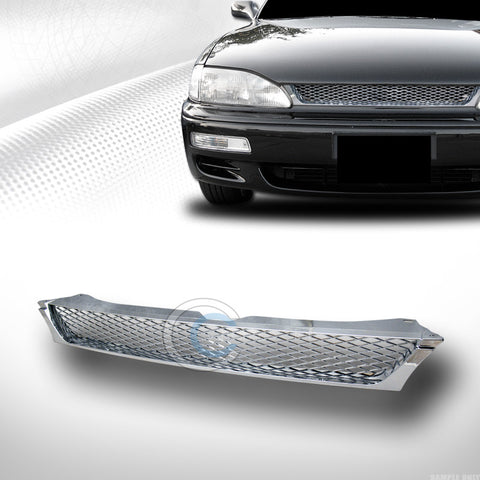 JDM CHROME TR BADGELESS MESH FRONT BUMPER HOOD GRILL GRILLE ABS 1995-1996 CAMRY