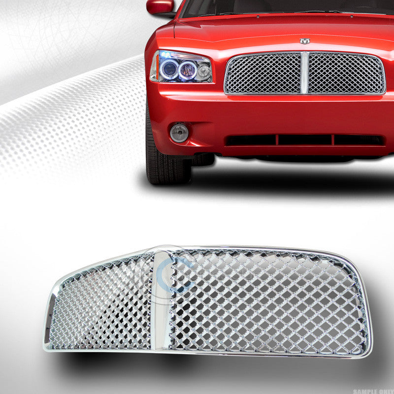 CHROME VIP HONEYCOMB SPORT MESH FRONT HOOD BUMPER GRILL GRILLE 05/06-10 CHARGER