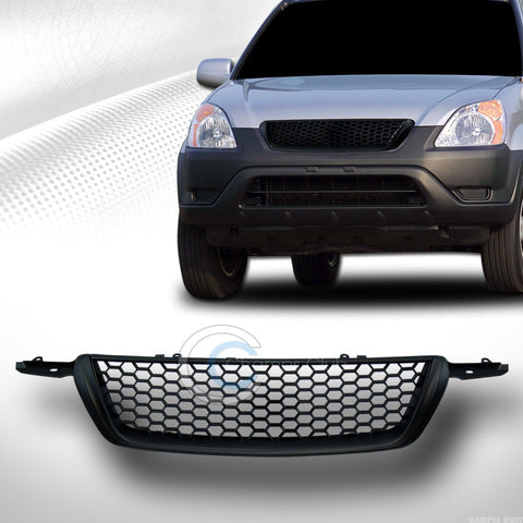 BLACK HONEYCOMB SPORT MESH FRONT HOOD BUMPER GRILL GRILLE COVER 02-04 HONDA CRV