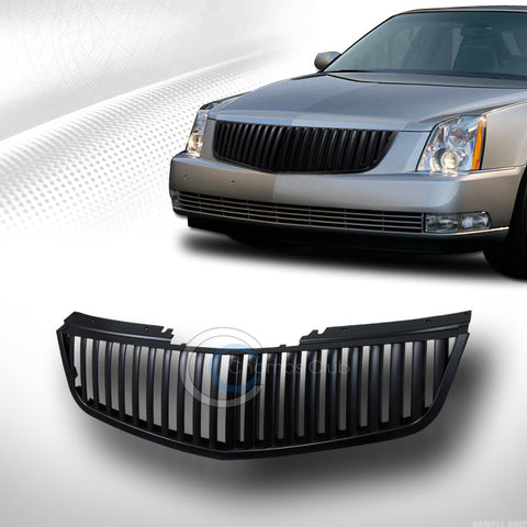 BLK UPGRADE VERTICAL FRONT HOOD BUMPER GRILL GRILLE COVER ABS 06-11 CADILLAC DTS