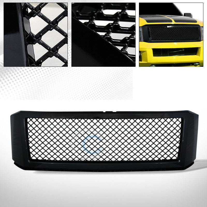 BLACK SPORT MESH FRONT HOOD BUMPER GRILL GRILLE GUARD ABS 07-14 FORD EXPEDITION