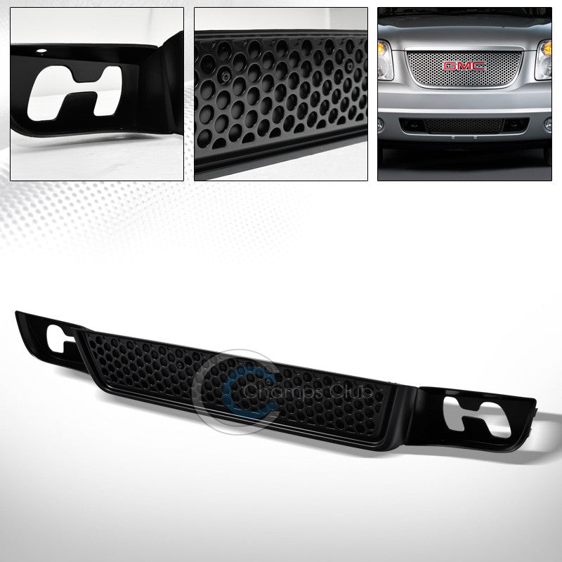 MATTE BLK ROUND HOLE MESH FRONT LOWER BUMPER GRILL GRILLE 07-12 GMC YUKON DENALI