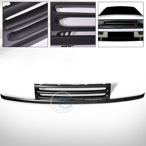 BLACK HORIZONTAL FRONT HOOD BUMPER GRILL GRILLE GUARD COVER 93-95 VW JETTA 3 MK3