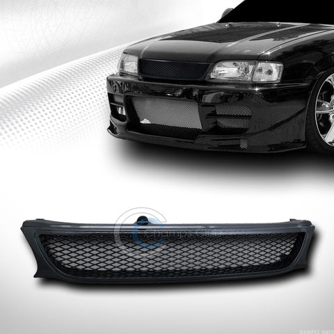 BLACK TR-SPORT MESH FRONT HOOD BUMPER GRILL GRILLE COVER ABS 95-97 TOYOTA TERCEL