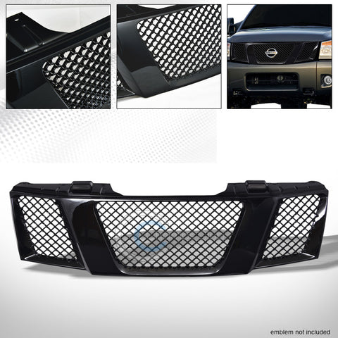 BLACK SPORT MESH FRONT HOOD BUMPER GRILL GRILLE GUARD ABS FOR 04-07 TITAN/ARMADA