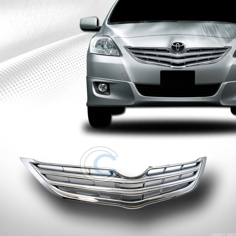 EURO CHROME HOOD BUMPER GRILL GRILLE COVER ABS 2007-2009 YARIS XP90 4D 4DR SEDAN